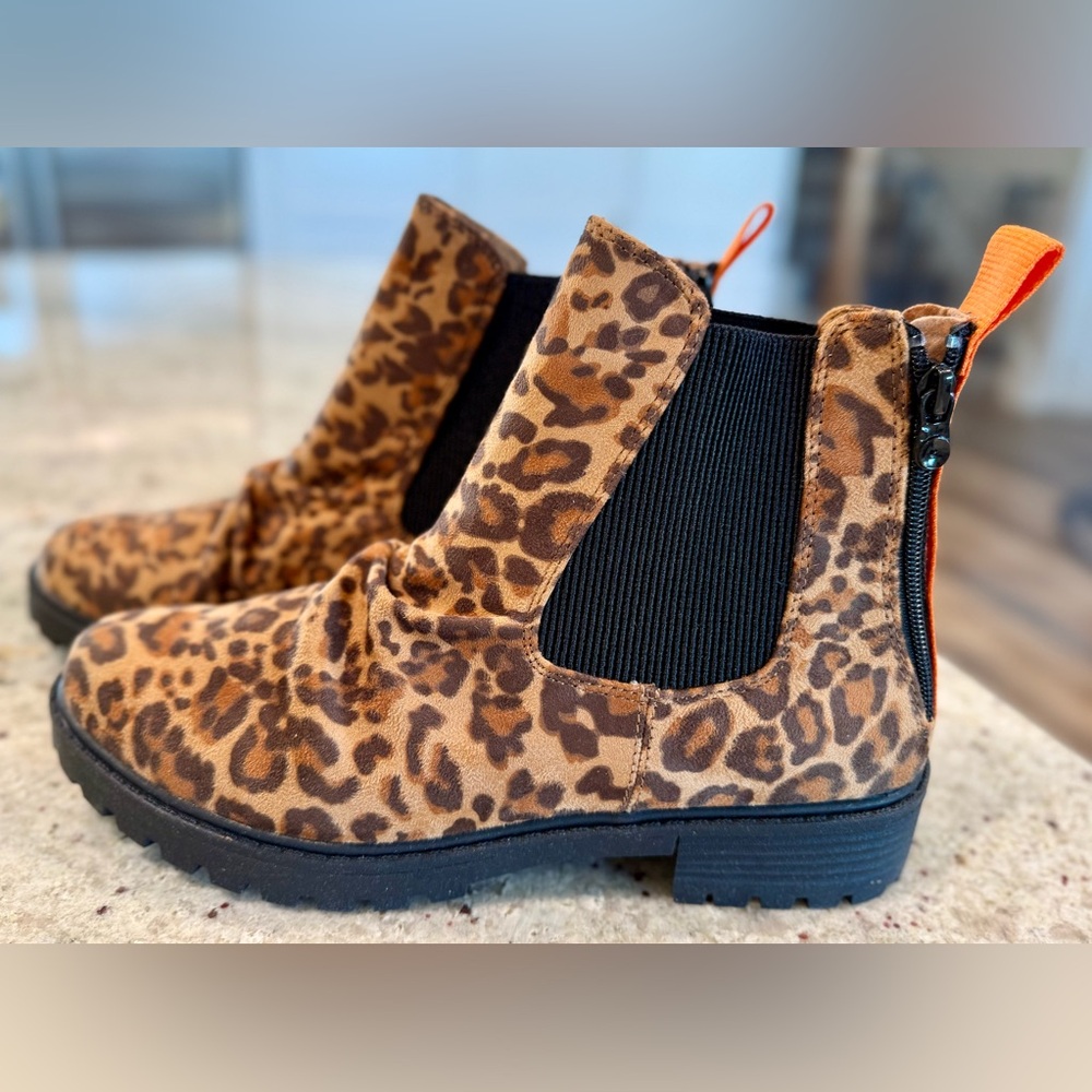 Not Rated Leopard Print Combat Boots